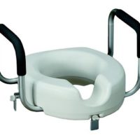 Elevador Asiento Inodoro. 12 cm. alto. Fácil instalación. Apoyabrazos desmontables.