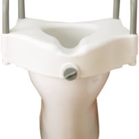 Elevador WC Con Brazos Y Fijador En Su Adaptación. Prevenir accidentes domésticos. Mejorar el acceso al inodoro.