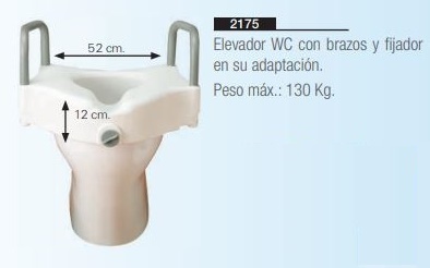 Elevador WC Con Brazos y Fijador