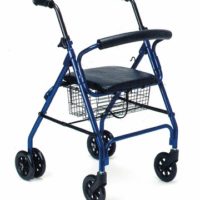 Rollator Aluminio De Freno Por Presión Plegable.