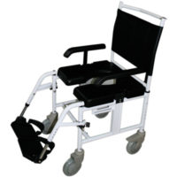 Silla de Aluminio con Ruedas Pequeñas
