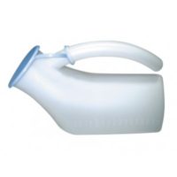 Orinal Masculino Con Tapa y Asa. Indicado para pacientes que no pueden levantarse de la cama o silla.
