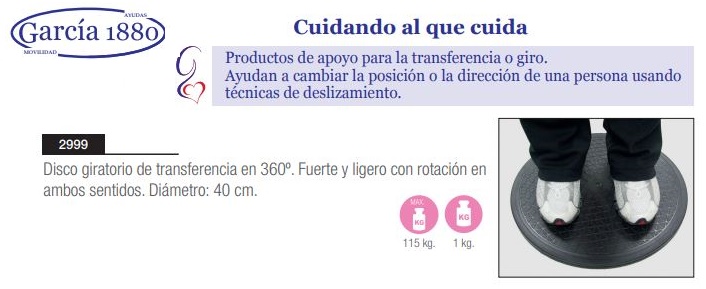 Disco Giratorio en 360º de Transferencias