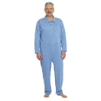 pijama azul con cuello polo