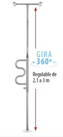 Columna Asidera Giratoria -Transferencia 2 en 1 - Utilizado tanto con ducha o bañera como con inodoro | Ad948 CALIDAD SUPREMA - Imagen 2