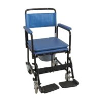 Silla con Inodoro Acolchada con Ruedas